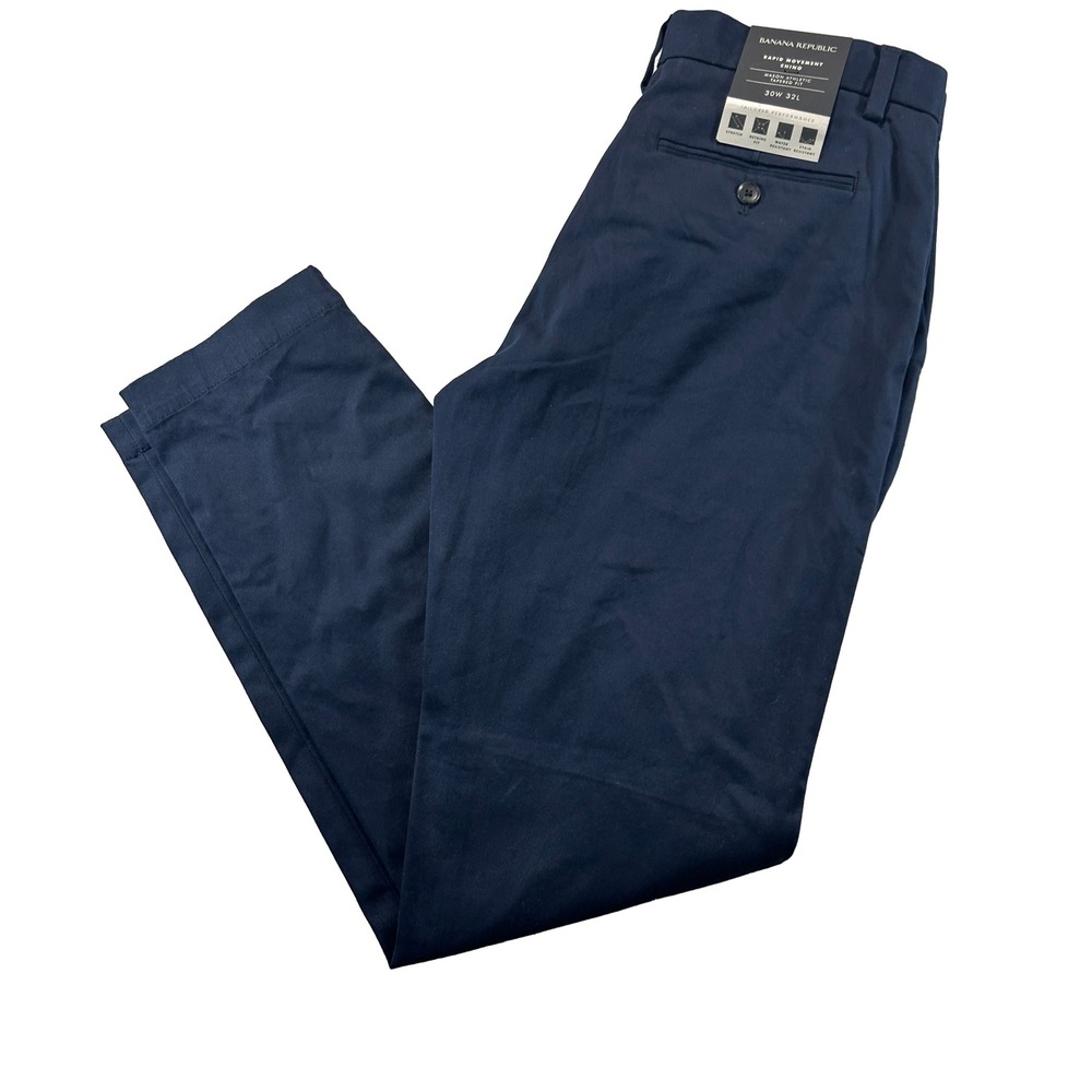 Banana Republic Chino Pants Mens 30x32 Navy Mason Athletic Rapid Movement